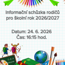 Informační schůzka rodičů pro školní rok 2026/2027 1